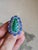 Set in 18k Gold, Carved Zambian Emerald, Blue Sapphires & Diamonds Cocktail Ring, Size 6 For Sale - Image 4 of 9