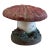 Vintage Hand-Painted Concrete Garden Mushroom Garden Ornament For Sale