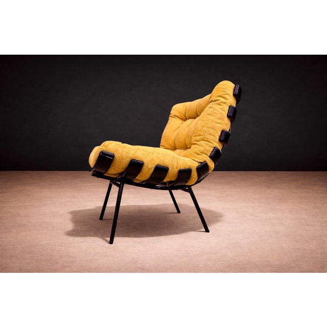 1950s “Costella” Armchair in Hardwood & Chenille, Martin Eisler, 1950s For Sale - Image 5 of 9