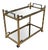 Modern Bar Cart in Gold and Chrome Metal with Smoked Glass, 1970s For Sale