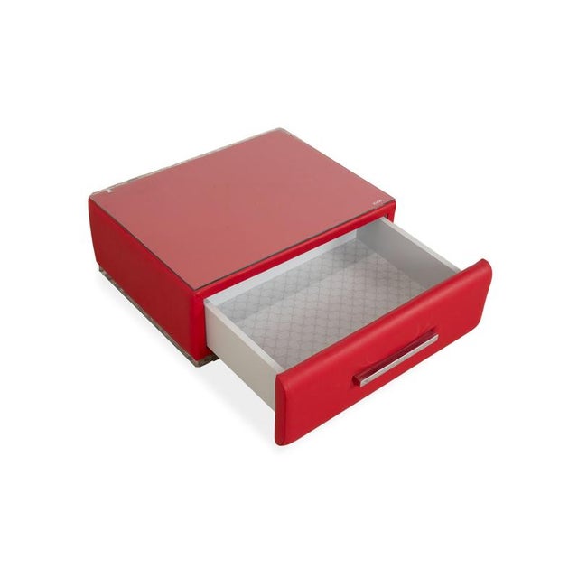 Leather Glass Red Table from Joop For Sale - Image 4 of 15