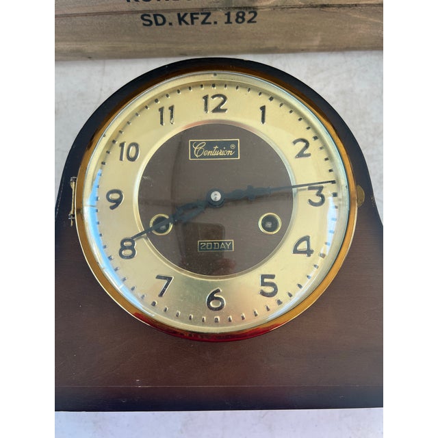 1960s Wooden Mantal Clock For Sale - Image 4 of 9