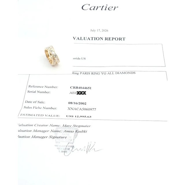 Metal 1990s Cartier Yellow Gold Nouvelle Vague Diamond Band, Size 5.75 For Sale - Image 7 of 12
