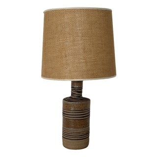 Danish Bottle-Shaped Stoneware Table Lamp by Tue Poulsen, 1960s For Sale