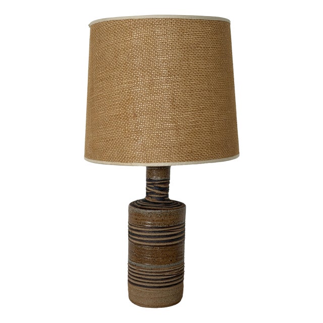 Danish Bottle-Shaped Stoneware Table Lamp by Tue Poulsen, 1960s For Sale
