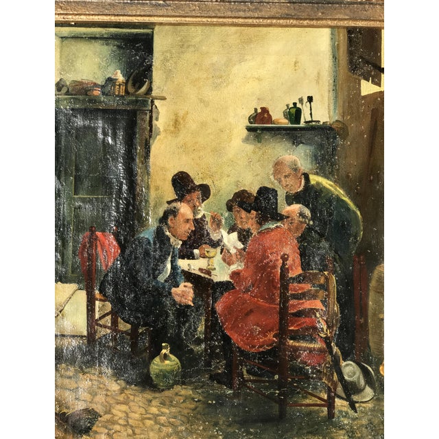 *This is likely a 20th-century oil painting, specifically a copy of the work '' Die Urkunde'' (The Deed or The...