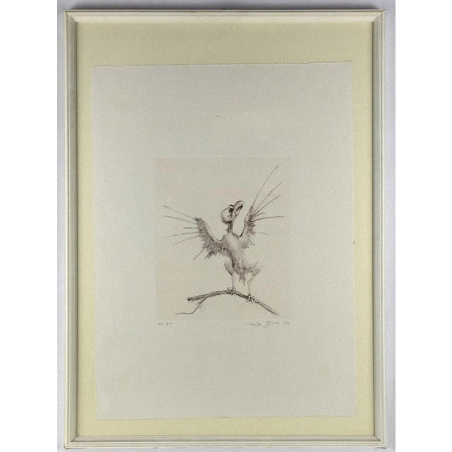 Vola is an original Contemporary artwork realized in 1972 by the italian artist Leo Guida (1992 - 2017). Original Burin...