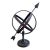 Late 20th Century Black Iron Armillary Globe Sculpture – Traditional Landscape & Garden Decor For Sale
