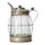 19th Century Glass Kerosene Bottle With Wire Cage For Sale