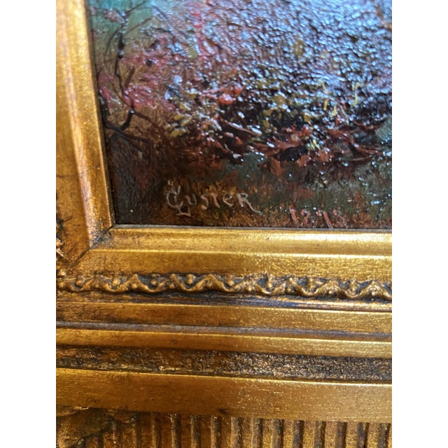 For sale is a antique painting by Edward L. Custer, a portrait, animal, and landscape painter (Switzerland/American, New...