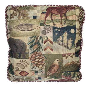 Rustic Outdoors Motif Throw Pillow