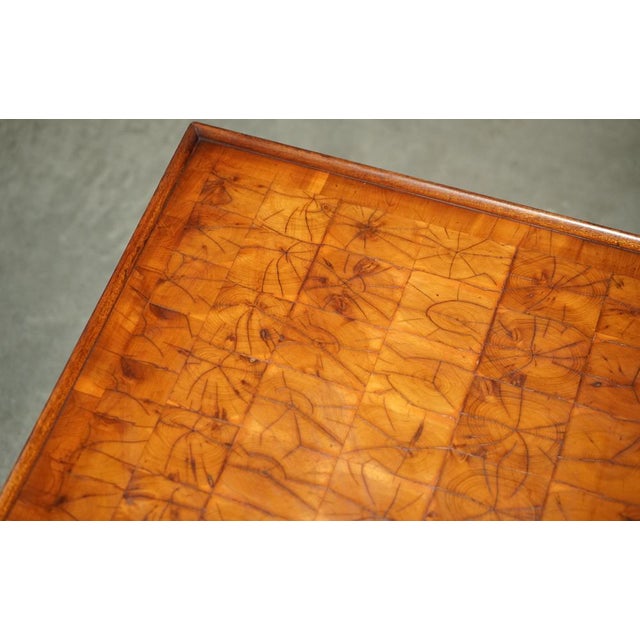 Antique Regency Oyster Laburnum Wood Style Coffee Table, 1920s For Sale - Image 11 of 18
