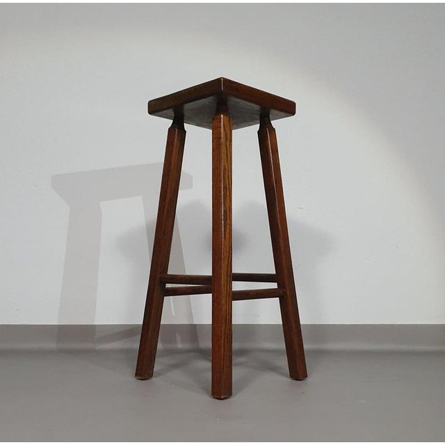 Oak Stools, 1960s, Set of 3 For Sale - Image 12 of 18
