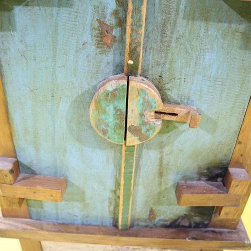Wooden Bookcase with Glass Door and Painted Boat Section For Sale - Image 9 of 18