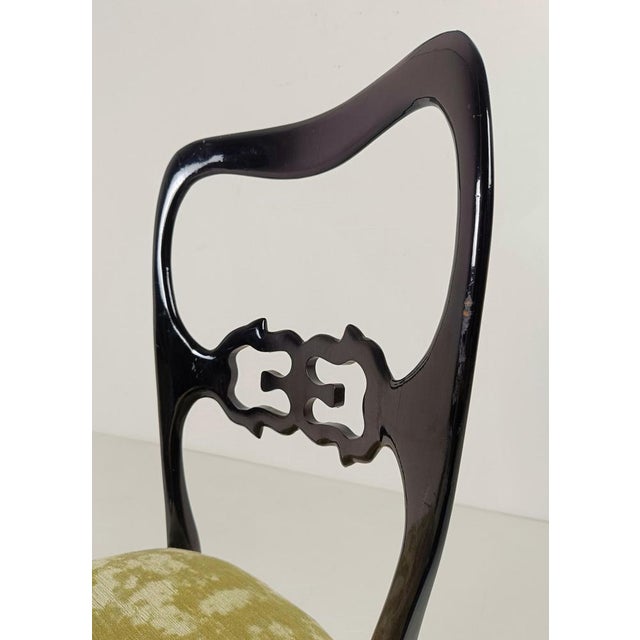 Mid-Century Italian Chinese Chippendale Style Lacquered Chairs, 1950s, Set of 6 For Sale - Image 17 of 18