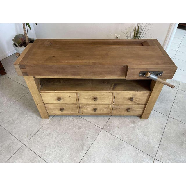 Narrow Workbench with Drawers For Sale - Image 15 of 18