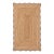 2x4Ft. Grey Wave Scallop Jute Rug For Sale