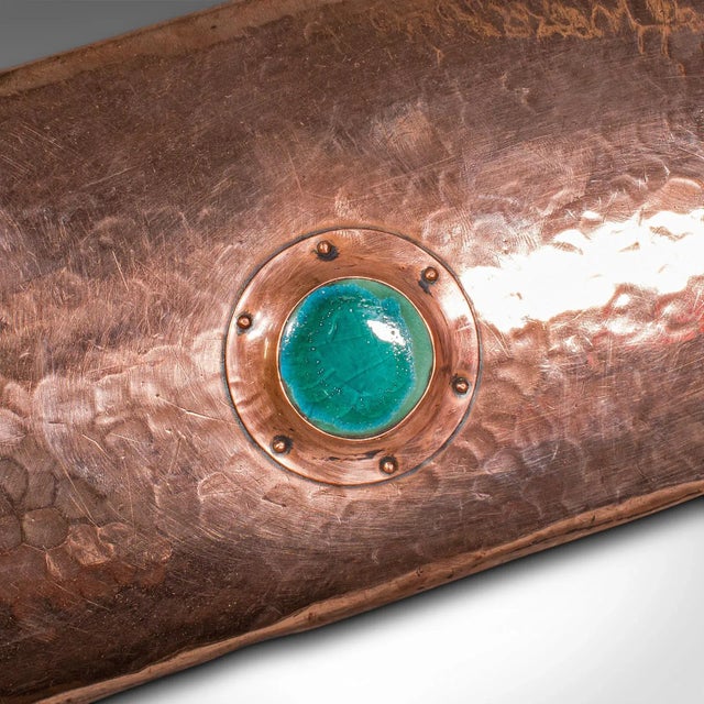 1890s Antique Victorian English Copper Arts and Crafts Fire Kerb For Sale - Image 10 of 11