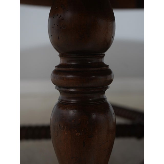 Large Round Barley Twist Mahogany Dining Table For Sale - Image 10 of 14
