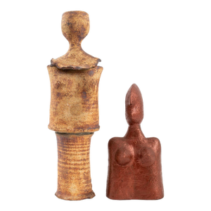 Louis Mendez Ceramic Art Pottery Female Figures, 2
