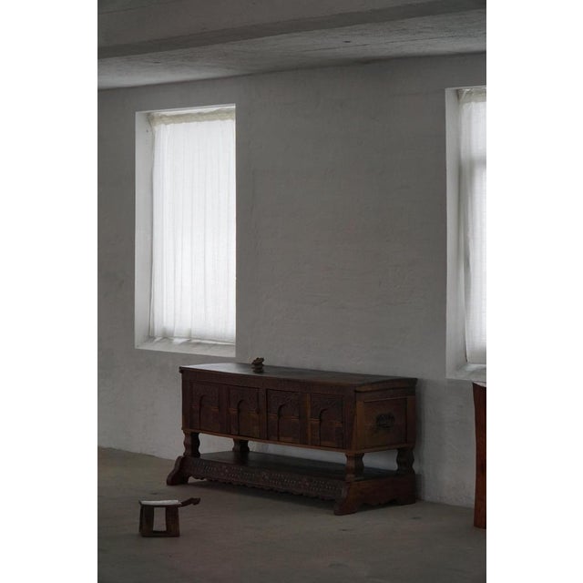 Baroque Danish Baroque Oak Sideboard with Carved Details, 1700s-1750s For Sale - Image 3 of 17