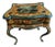 Antique Venetian Style Lacquered Wood Vanity Table and Desk With Folding Storage Wings and Mirror For Sale