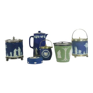 19th Century Venerable Collection of Wedgewood Jasperware Jars -Magnate Harkness Collection of 9 Pie For Sale