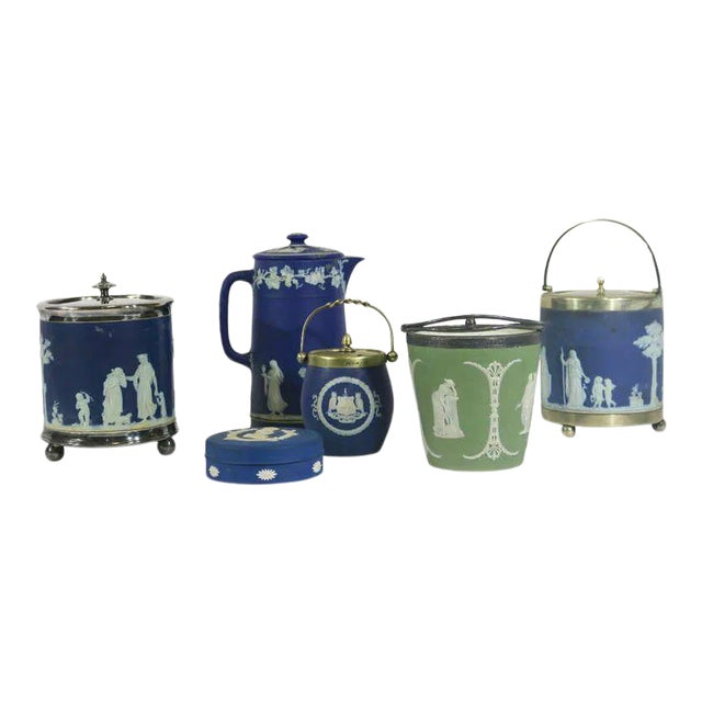 19th Century Venerable Collection of Wedgewood Jasperware Jars -Magnate Harkness Collection of 9 Pie For Sale