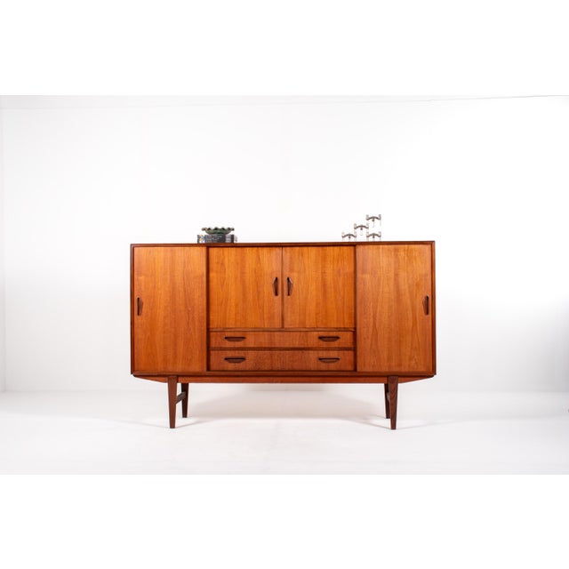 Mid-Century Danish Teak and Rosewood Sideboard from P. Westergaard Møbelfabrik, 1960s For Sale - Image 15 of 15