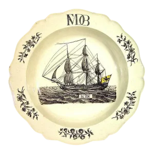 Wedgwood Nautical Creamware Soup Plate