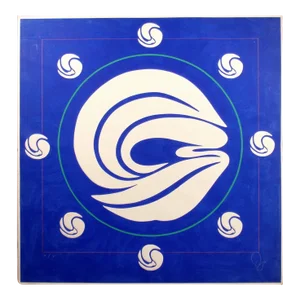 Jack Youngerman "Mandala (Blue)" Signed & Numbered Silkscreen Pochoir & Intaglio
