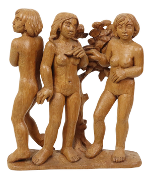 Edgard Fonteyne, Female Nude, 1990s, Oak