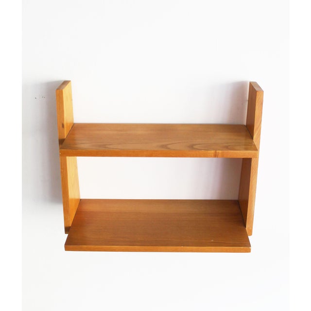 1960s Mid-Century Beech Wall Shelf, Czechoslovakia, 1960s For Sale - Image 5 of 12