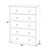 Modern Lark 36 in. W Rectangular Wood 5 Drawer Dresser/Chest of Drawers, Walnut For Sale - Image 3 of 8