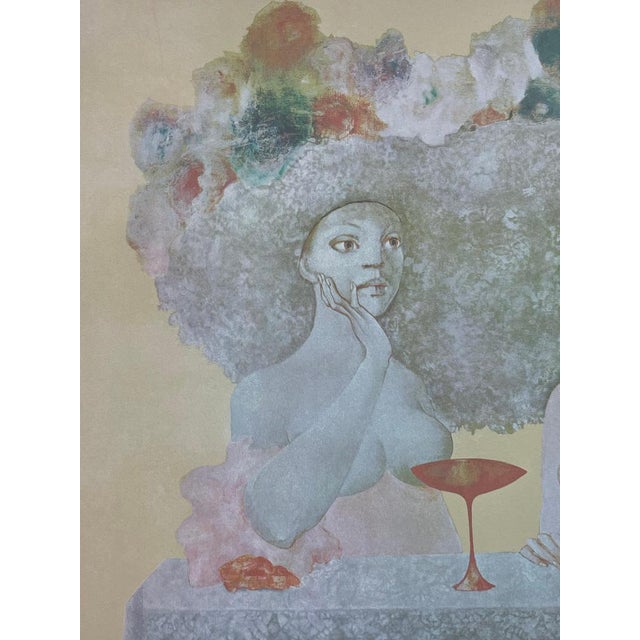 Modern Leonor Fini, Figurative Composition, Original Serigraph on Rives Paper, 1970, Paper For Sale - Image 3 of 9