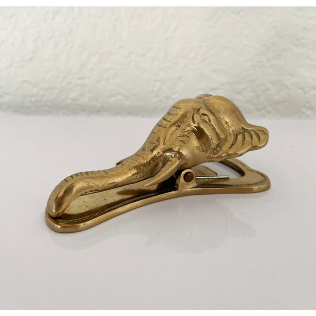 Brass Brass Elephant Letter Clip Desk Organizer For Sale - Image 8 of 8