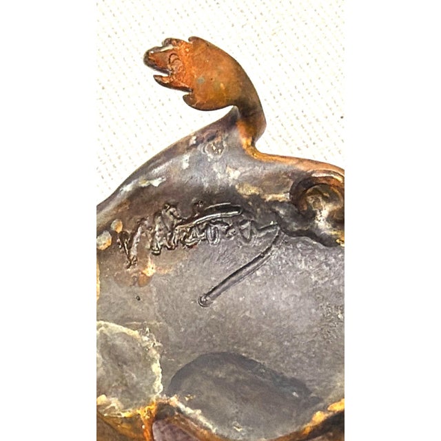 1980s 1980s Michael Storey Metal Sculpture Lizard Shelf or Wall Hanging For Sale - Image 5 of 11