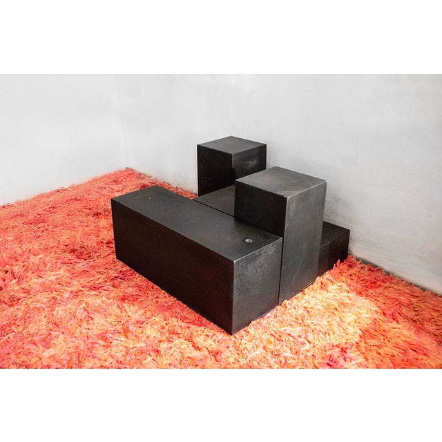 Coffee tables/seats in self-skinning polyurethane. Gli Scacchi model Designer Mario Bellini Manufacturer C&B and B&B Year...