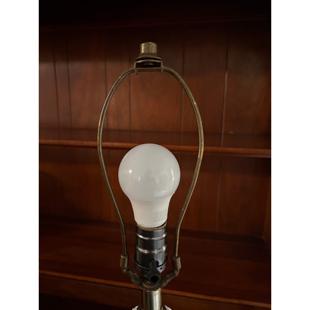 Traditional Late 20th Century Pressed Glass Table Lamp For Sale - Image 3 of 6