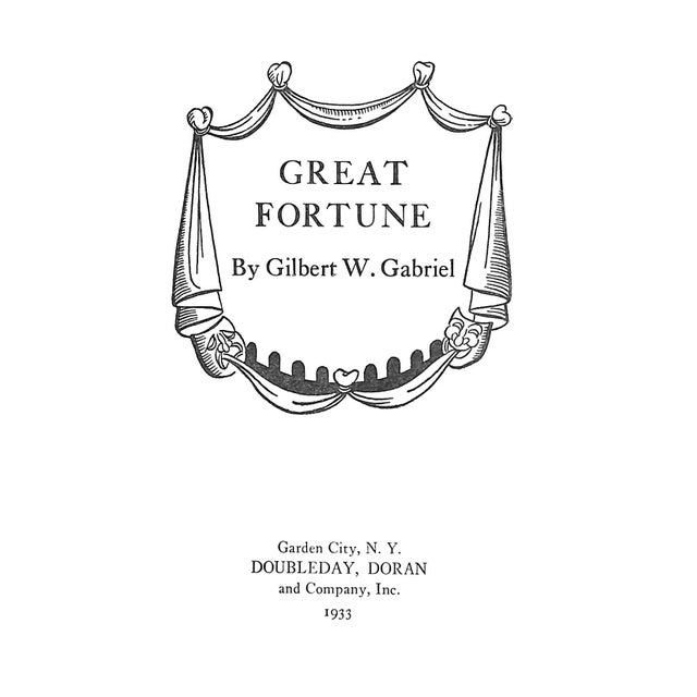 GABRIEL, Gilbert W. [311] pp. Doubleday, Doran 1933 7 7/8" x 5 5/8" Jacket design by Roese
