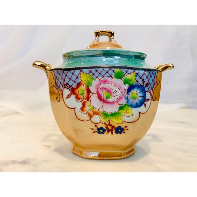 Art Deco 1930s Japanese Lusterware Complete Tea Set for Six- 21 Pieces For Sale - Image 3 of 11