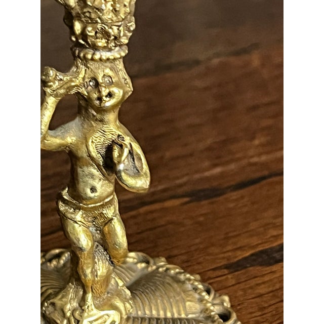 Vintage Gilt Bronze Pocket Watch Stand in Lamppost Form For Sale In Columbia, SC - Image 6 of 12