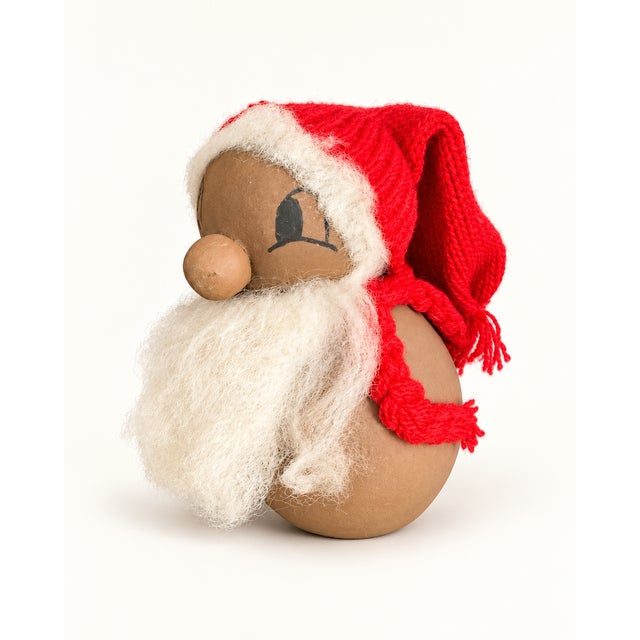 Brown Vintage Christmas Family by Jette Nissen, Denmark, 1960s, Set of 4 For Sale - Image 8 of 9