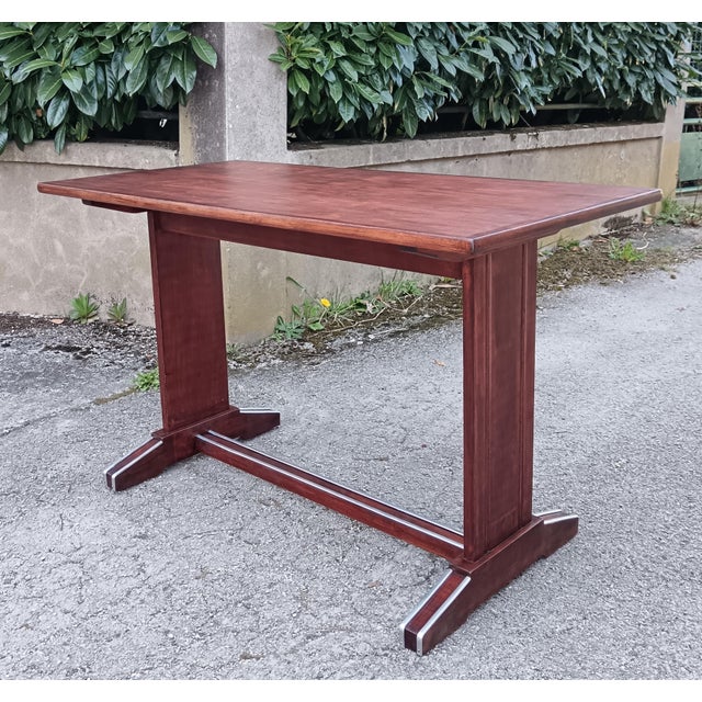 Brown Vintage Bistro Table, France, 1950 For Sale - Image 8 of 10