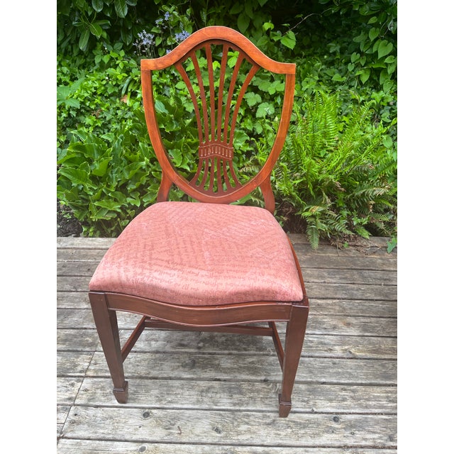 Hepplewhite Chairs Dining Hepplewhite Shieldback Thomasville Vintage For Sale - Image 3 of 3