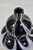 Mid-Century Modern Vintage Murano Style Black and White Hand Blown Art Glass Small Vase For Sale - Image 3 of 8