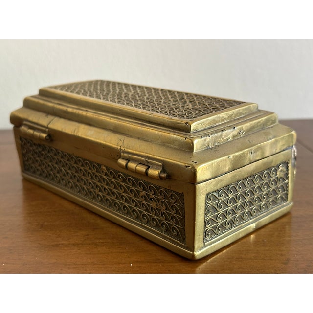 Antique Brass Betel Box - Decorative Box For Sale - Image 4 of 9