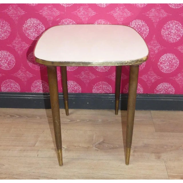 simple classic small table, Side table Cocktail table Coffee table by Ilse Möbel marked Rectangular Formica table top,...