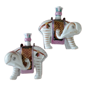 Early 20th Century Mottahedeh Winterthur Elephant Candle Holders - A Pair