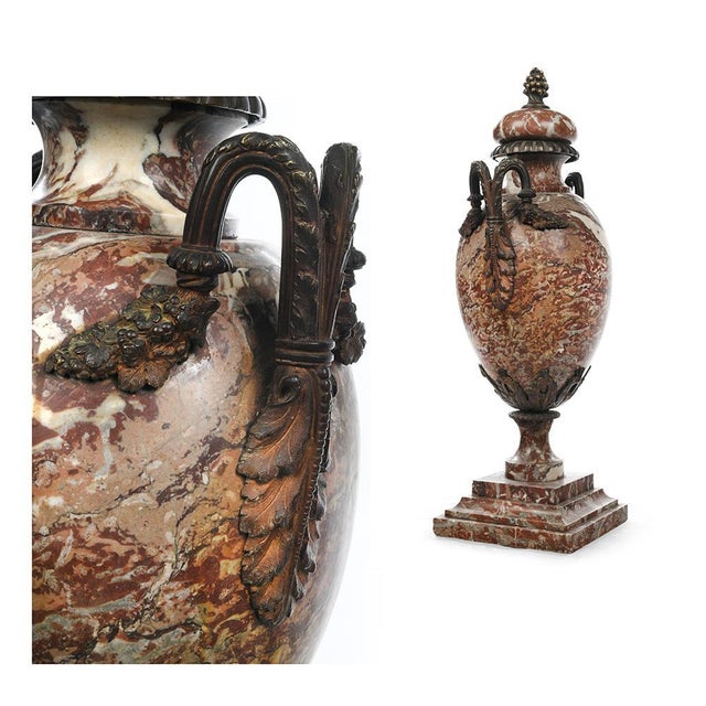 Eclectic marble vase from the 19th century. This piece is designed in the style of the selected designer and/or manufacturer
